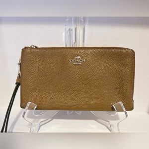 Coach Brown Leather Wristlet